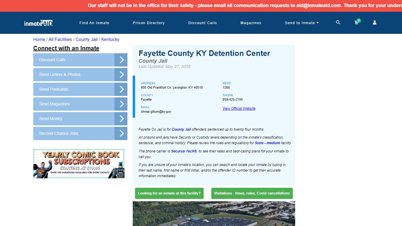 Fayette County KY Detention Center - Inmate Locator - Lexington, KY